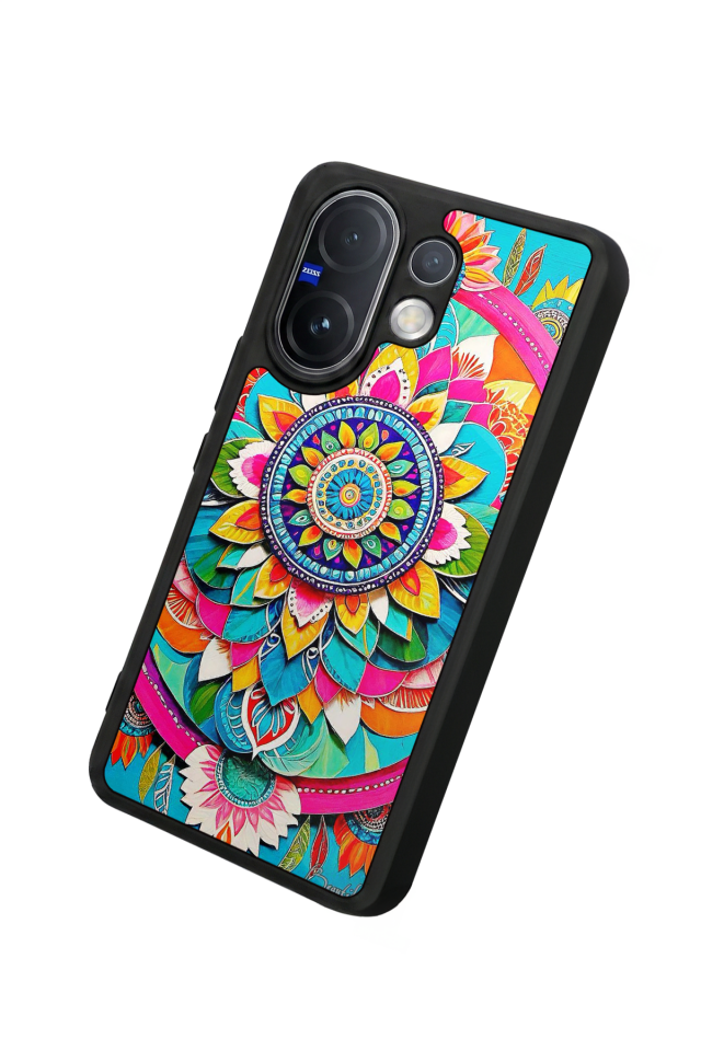 Vivo V60 Uyumlu Mandala Tasarımlı Glossy Premium Kılıf