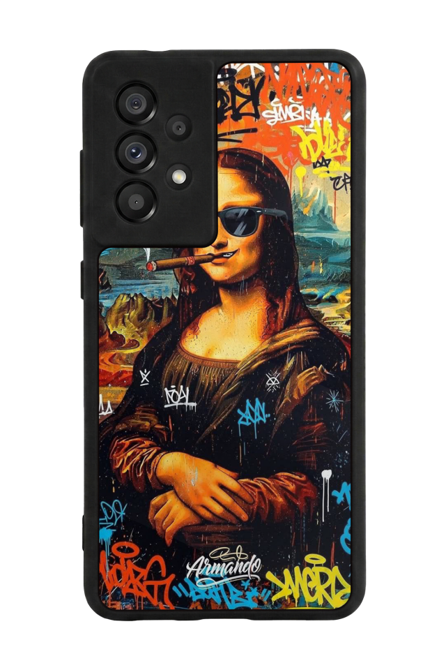 Samsung Galaxy A73 Uyumlu Monalisa Tasarımlı Glossy Premium Kılıf