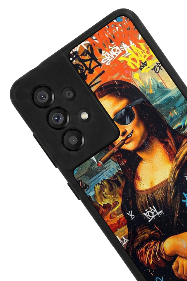 Samsung Galaxy A73 Uyumlu Monalisa Tasarımlı Glossy Premium Kılıf
