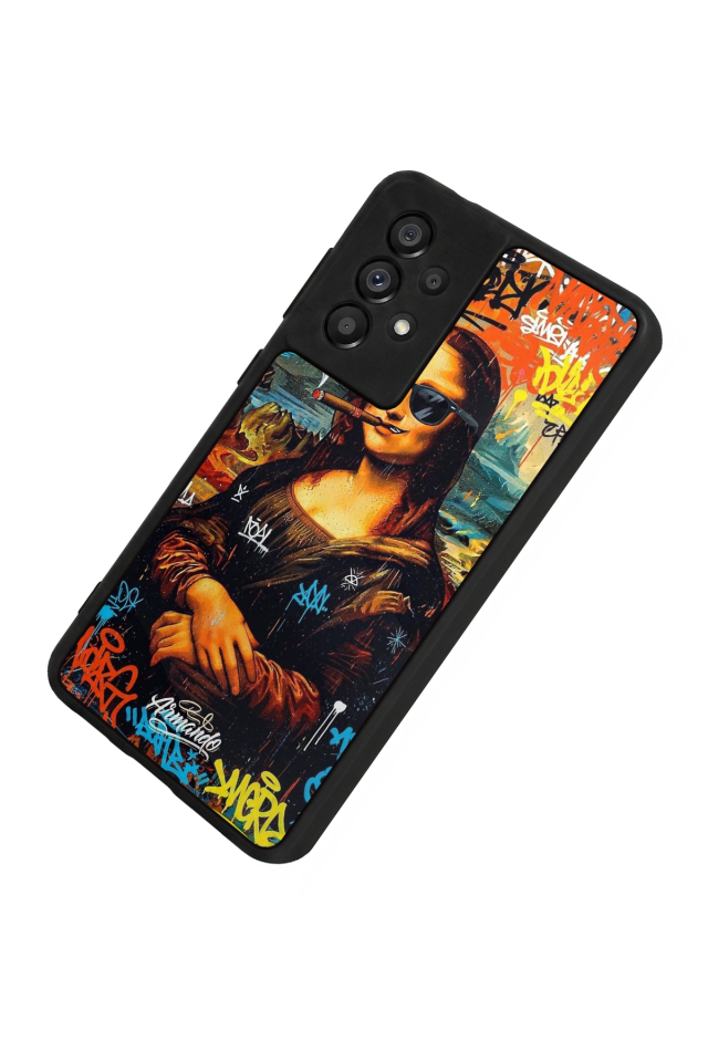 Samsung Galaxy A73 Uyumlu Monalisa Tasarımlı Glossy Premium Kılıf