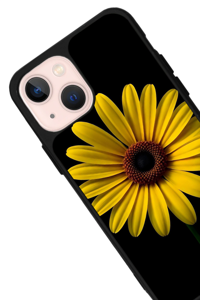 iPhone 15 Uyumlu Papatya Tasarımlı Glossy Premium Kılıf