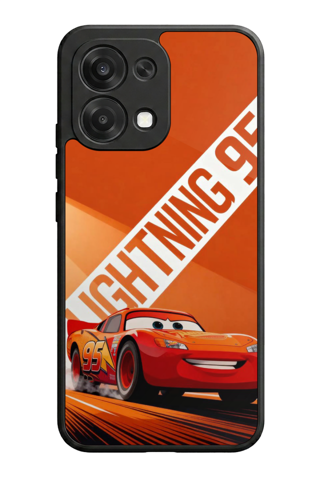 Oppo A6 Pro Uyumlu Şimsek McQueen Tasarımlı Glossy Premium Kılıf