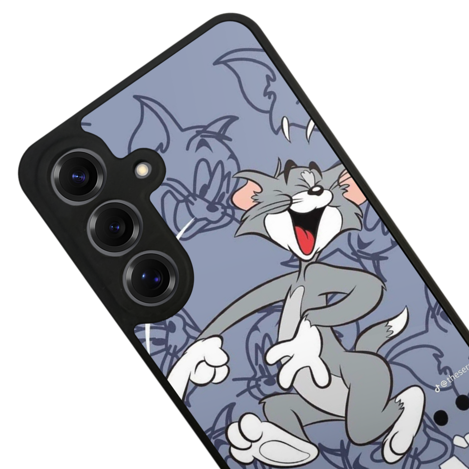 Samsung Galaxy S25 Uyumlu Tom And Jerry Tasarımlı Glossy Premium Kılıf