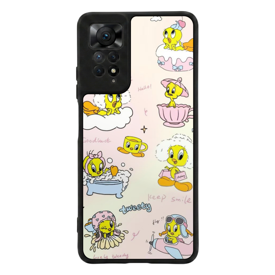 Xiaomi Redmi Note 11 Pro Uyumlu Tweety Tasarımlı Glossy Premium Kılıf