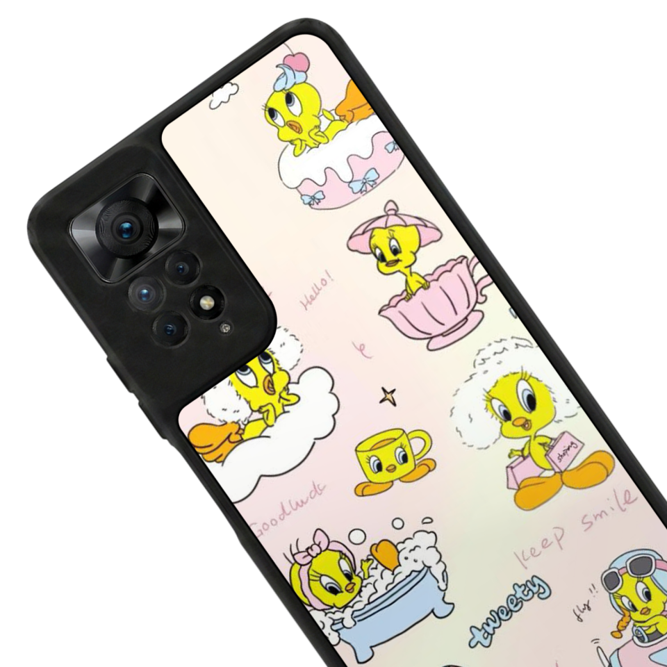 Xiaomi Redmi Note 11 Pro Uyumlu Tweety Tasarımlı Glossy Premium Kılıf