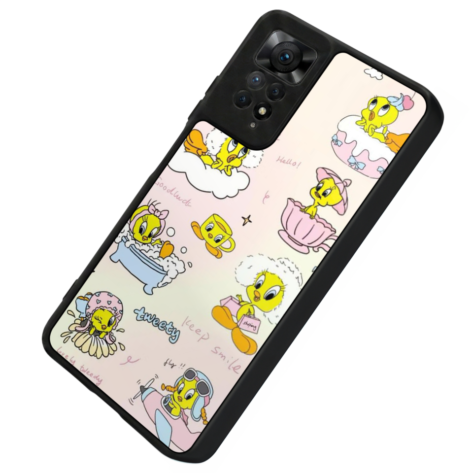 Xiaomi Redmi Note 11 Pro Uyumlu Tweety Tasarımlı Glossy Premium Kılıf