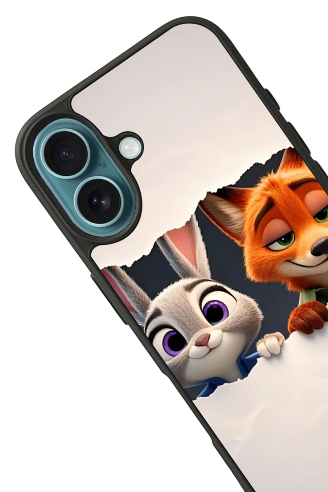 iPhone 16 Uyumlu Zootropolis Tasarımlı Glossy Premium Kılıf