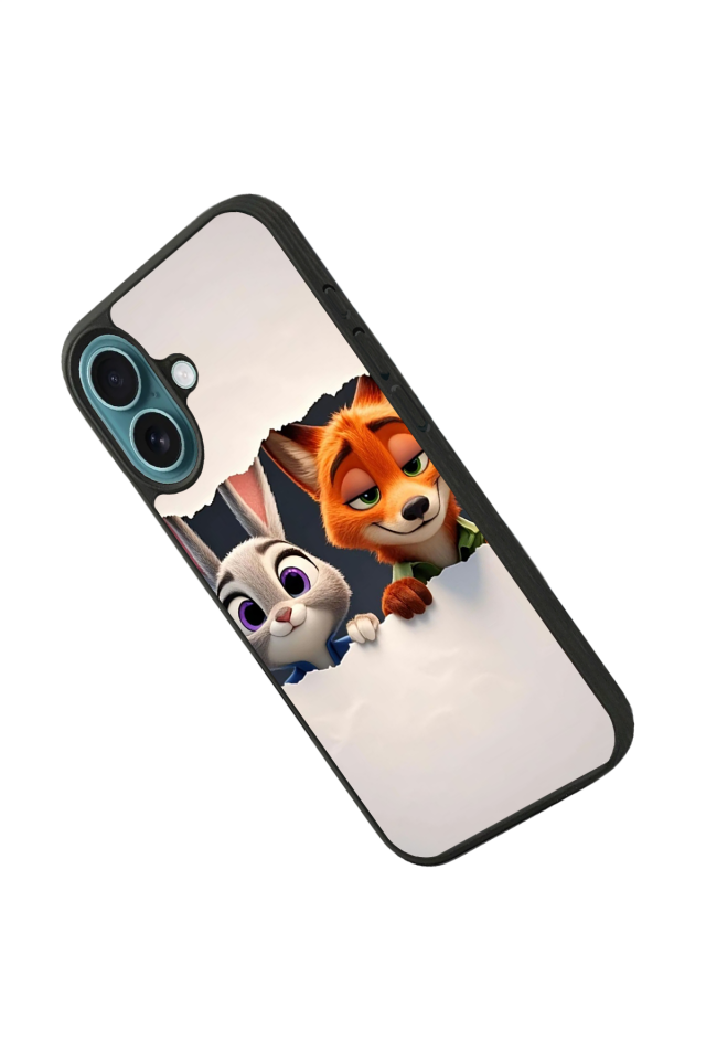 iPhone 16 Uyumlu Zootropolis Tasarımlı Glossy Premium Kılıf
