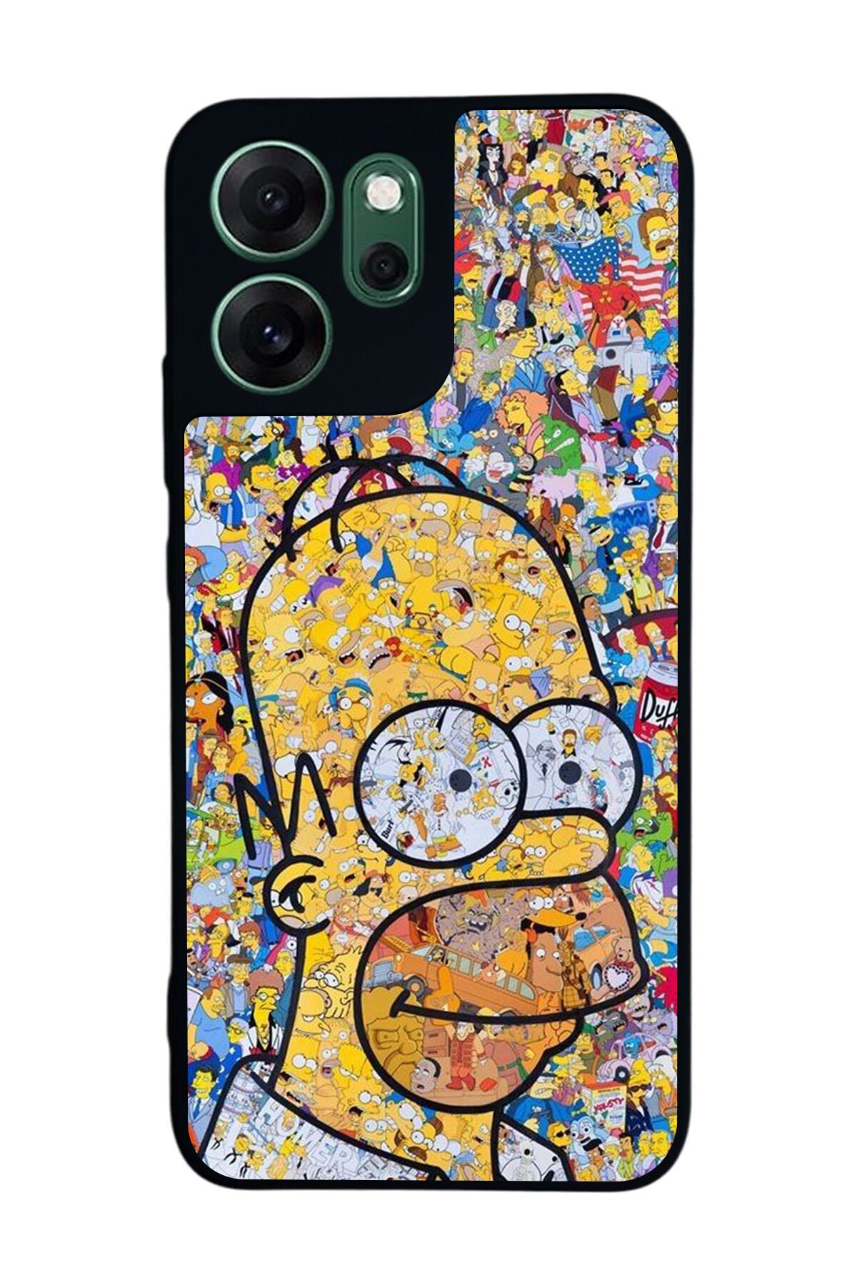 Oppo Reno 14F Uyumlu The Simpsons Tasarımlı Glossy Premium Kılıf