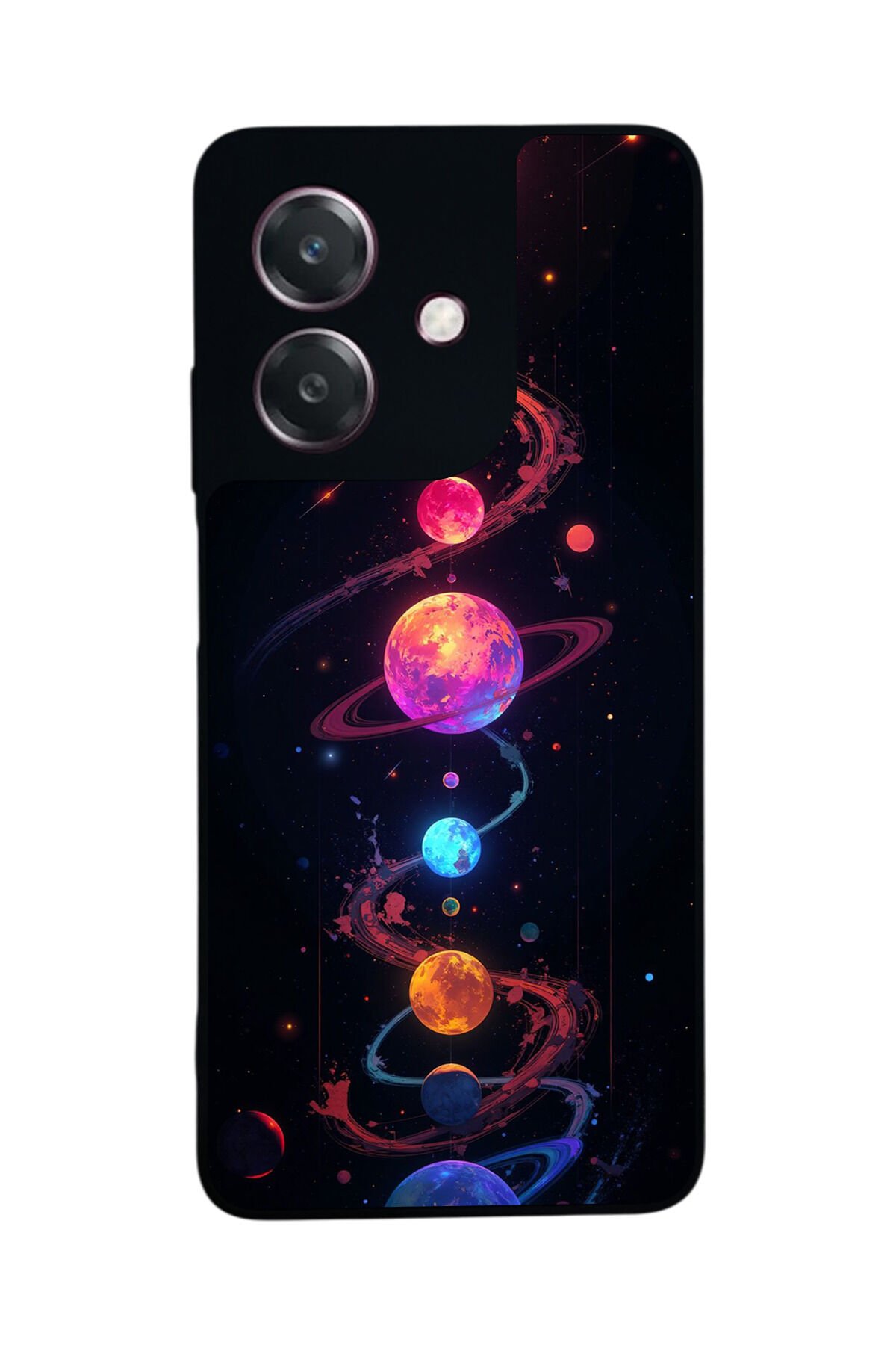 Oppo A3 5G Uyumlu Uzay Tasarımlı Glossy Premium Kılıf