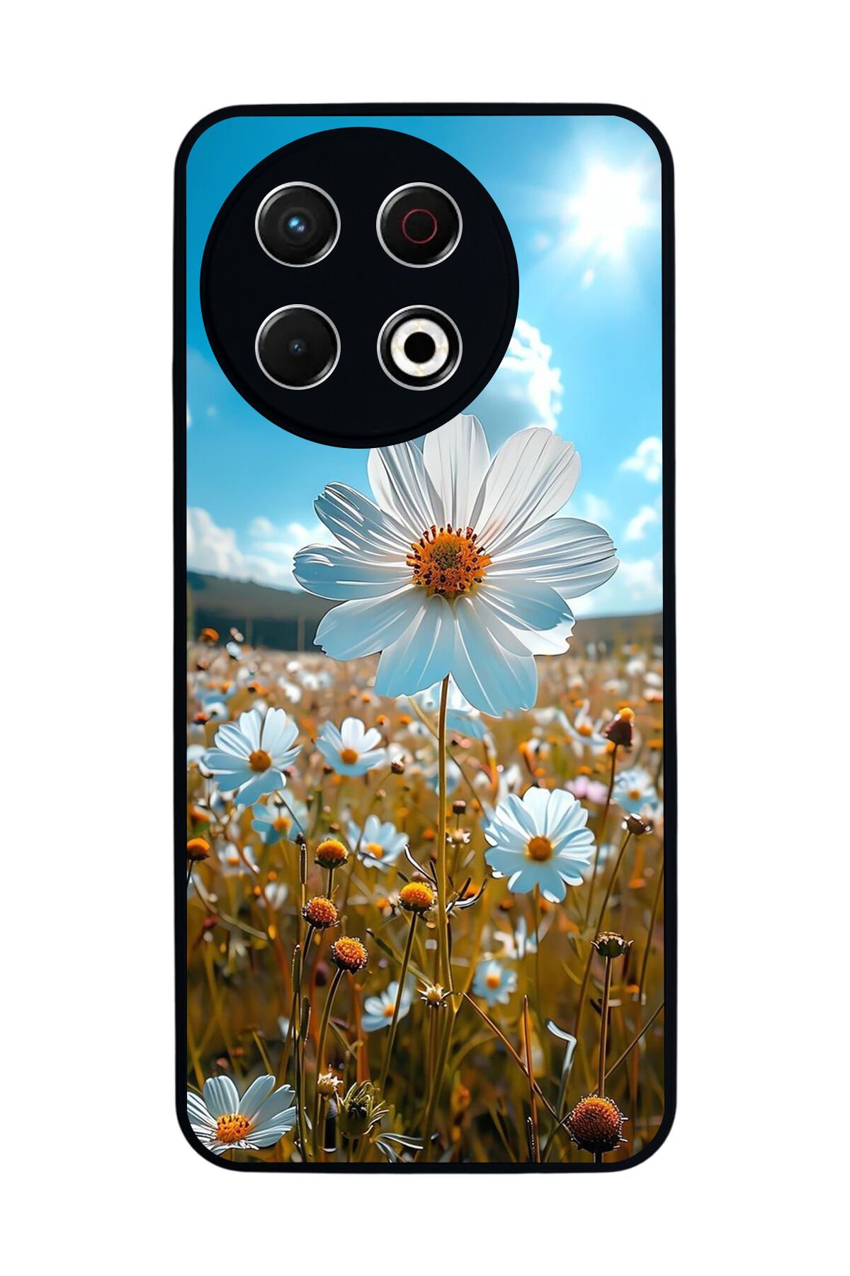 Tecno Spark 30 Pro Uyumlu Cicek Tasarımlı Glossy Premium Kılıf