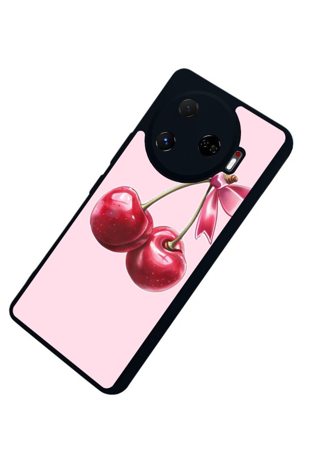 Tecno Camon 30 Pro Uyumlu Kiraz Tasarımlı Glossy Premium Kılıf