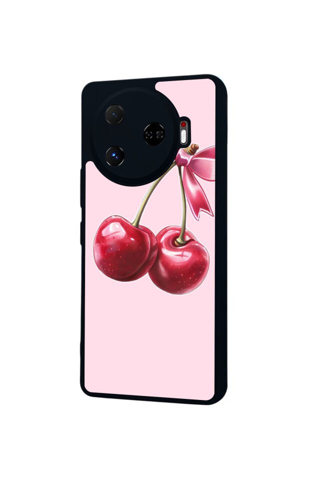 Tecno Camon 30 Pro Uyumlu Kiraz Tasarımlı Glossy Premium Kılıf