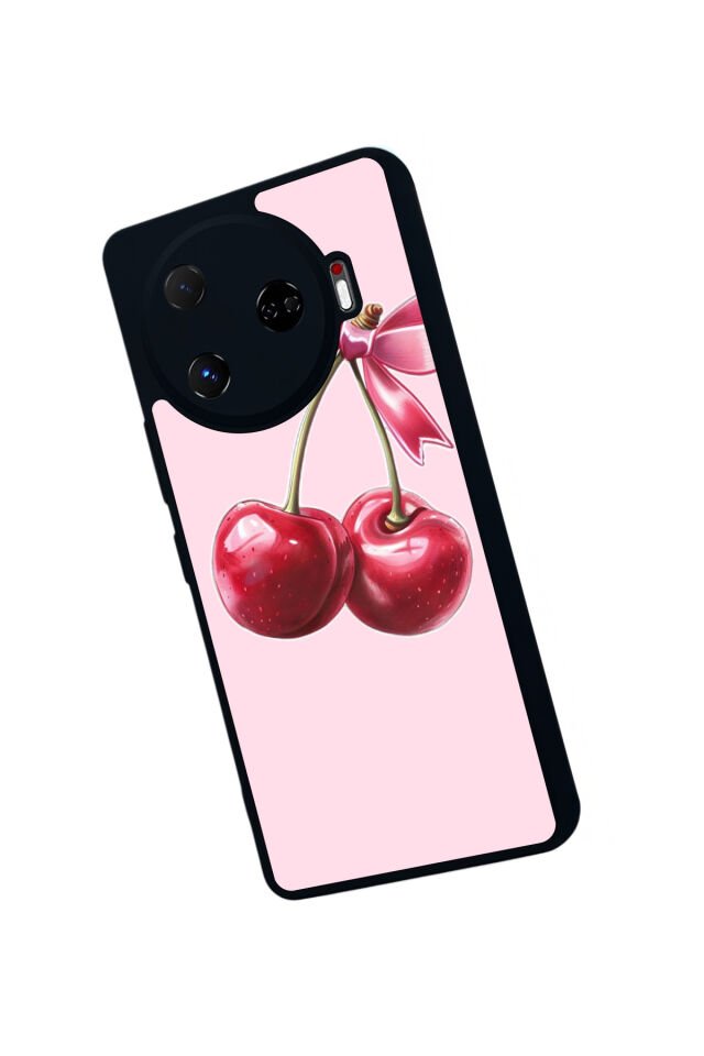 Tecno Camon 30 Pro Uyumlu Kiraz Tasarımlı Glossy Premium Kılıf