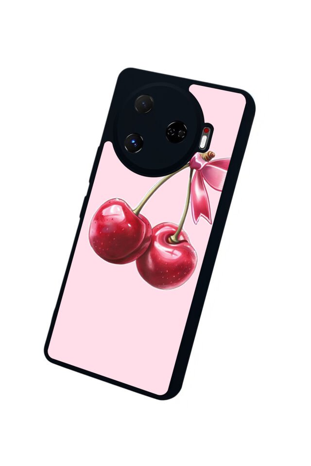 Tecno Camon 30 Pro Uyumlu Kiraz Tasarımlı Glossy Premium Kılıf