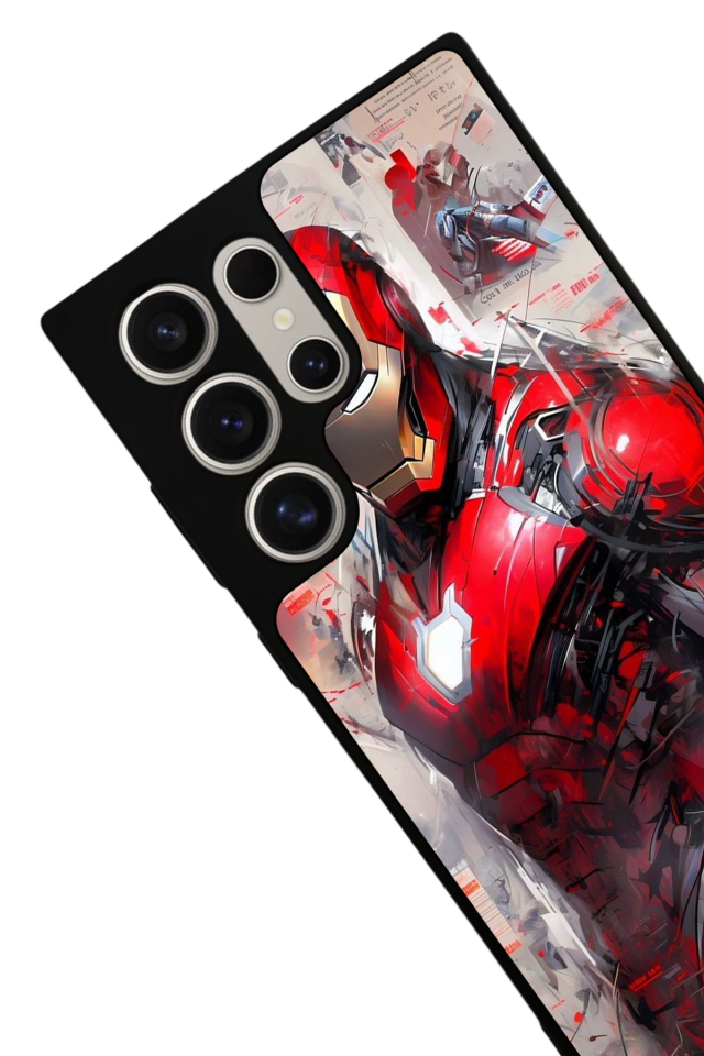 Samsung Galaxy S22 Ultra Uyumlu Iron Man ( Demir Adam ) Tasarımlı Glossy Premium Kılıf