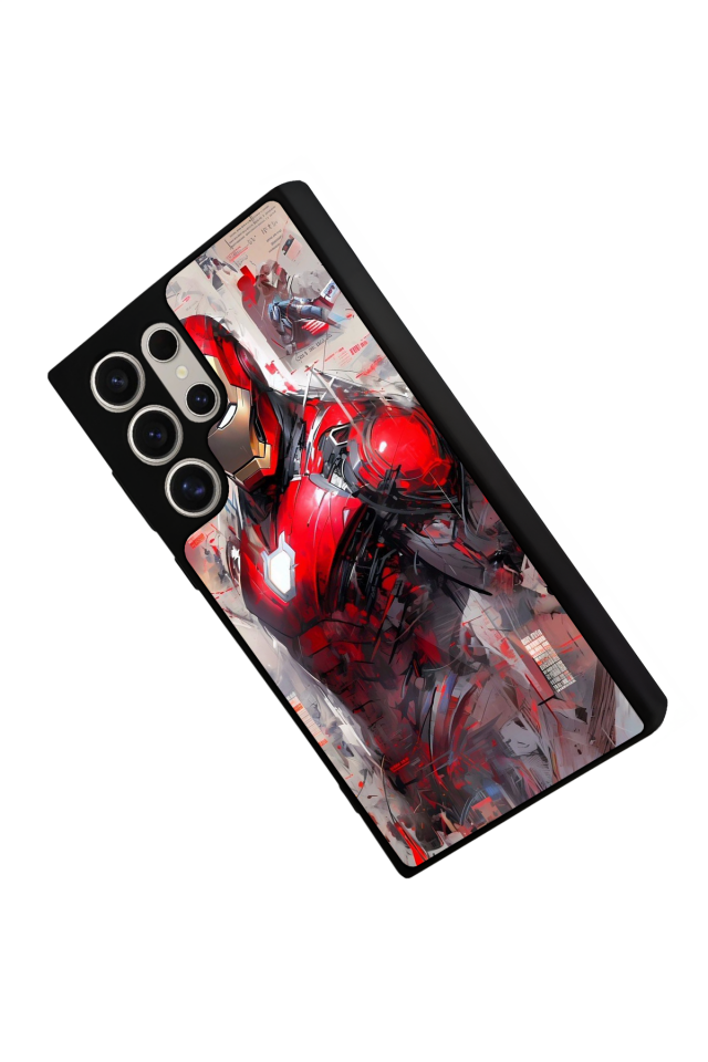 Samsung Galaxy S22 Ultra Uyumlu Iron Man ( Demir Adam ) Tasarımlı Glossy Premium Kılıf