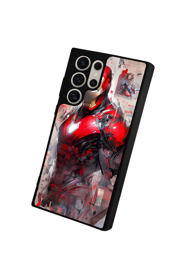 Samsung Galaxy S22 Ultra Uyumlu Iron Man ( Demir Adam ) Tasarımlı Glossy Premium Kılıf