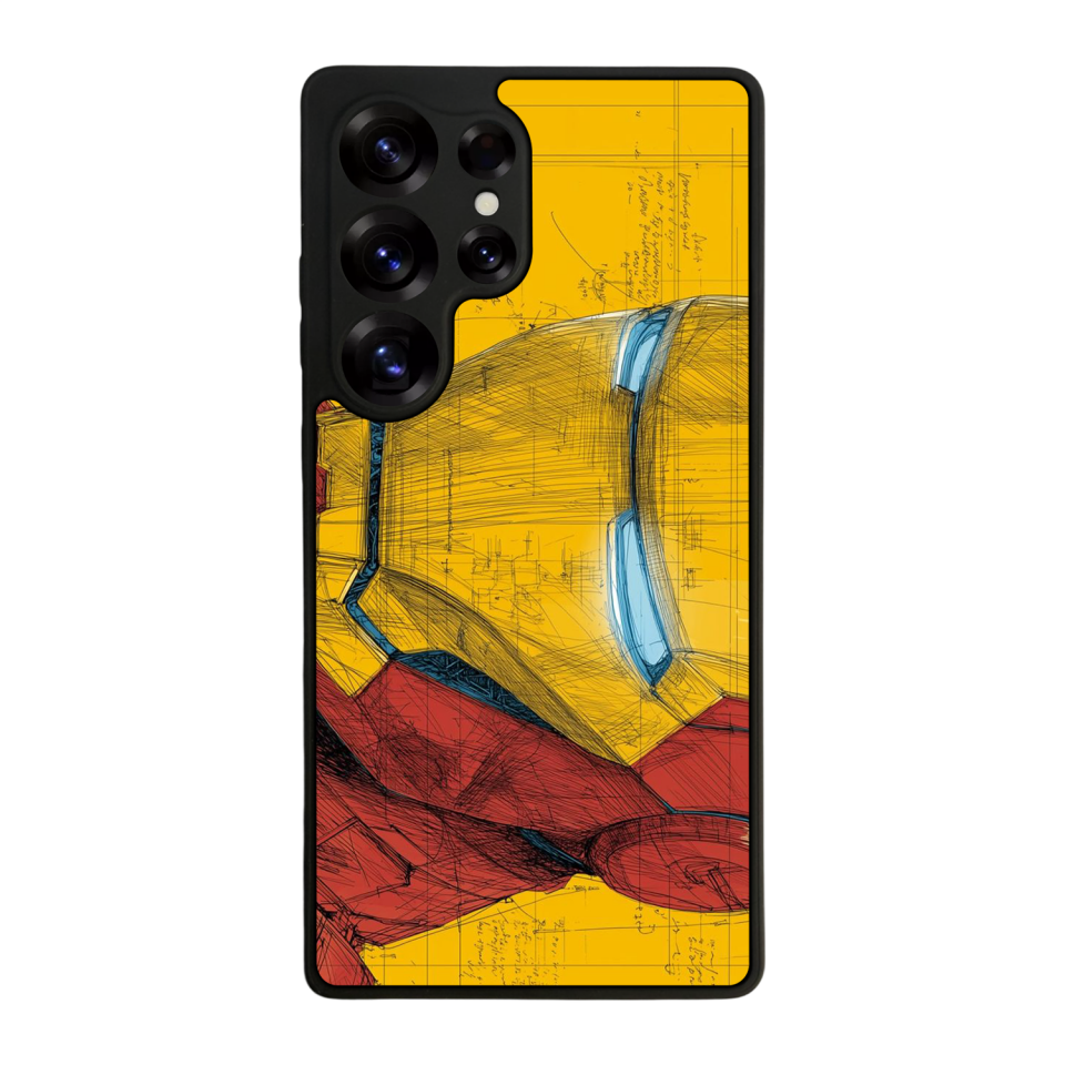 Samsung Galaxy S25 Ultra Uyumlu  Iron Man ( Demir Adam ) Tasarımlı Glossy Premium Kılıf