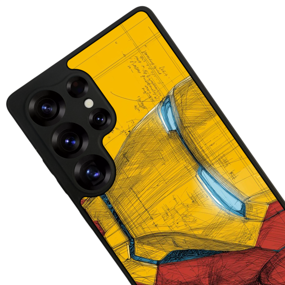 Samsung Galaxy S25 Ultra Uyumlu  Iron Man ( Demir Adam ) Tasarımlı Glossy Premium Kılıf