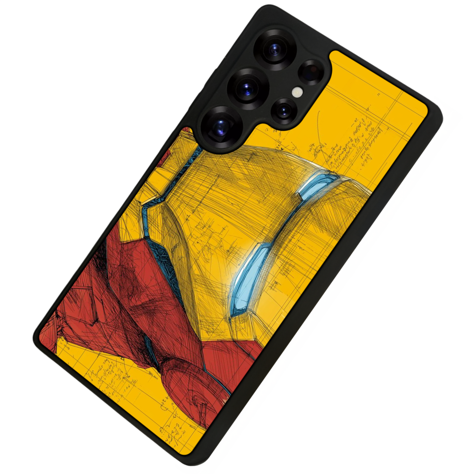 Samsung Galaxy S25 Ultra Uyumlu  Iron Man ( Demir Adam ) Tasarımlı Glossy Premium Kılıf