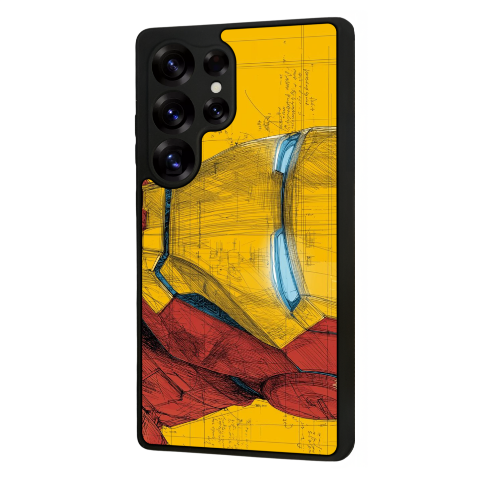 Samsung Galaxy S25 Ultra Uyumlu  Iron Man ( Demir Adam ) Tasarımlı Glossy Premium Kılıf