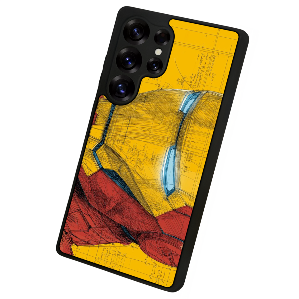Samsung Galaxy S25 Ultra Uyumlu  Iron Man ( Demir Adam ) Tasarımlı Glossy Premium Kılıf