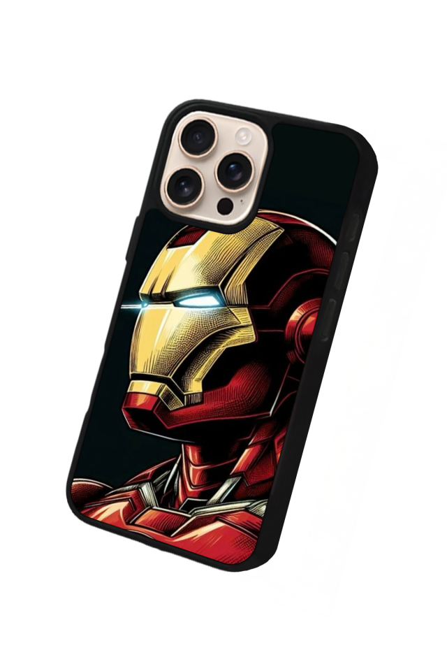 iPhone 15 Pro Uyumlu  Iron Man ( Demir Adam ) Tasarımlı Glossy Premium Kılıf