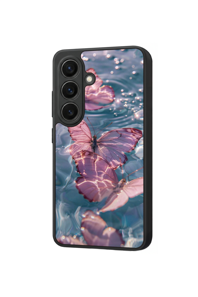 Samsung Galaxy S26 Uyumlu Kelebek Tasarımlı Glossy Premium Kılıf