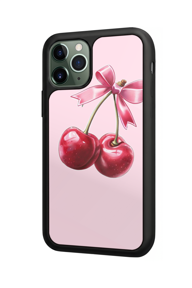 iPhone 11 Pro Uyumlu Kiraz Tasarımlı Glossy Premium Kılıf