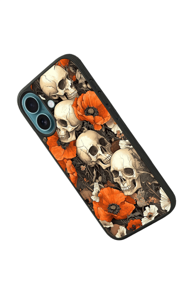 iPhone 16 Uyumlu KuruKafa Tasarımlı Glossy Premium Kılıf