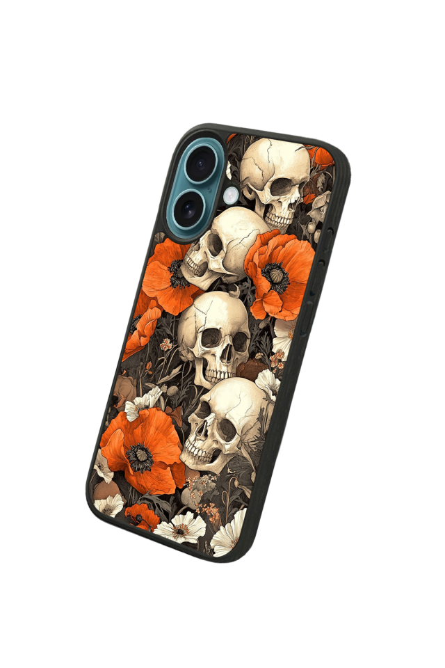 iPhone 16 Uyumlu KuruKafa Tasarımlı Glossy Premium Kılıf