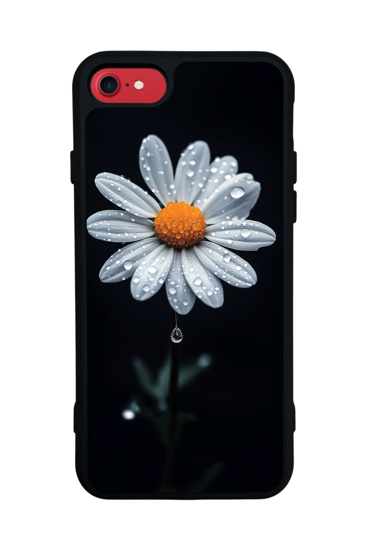 iPhone SE Uyumlu Papatya Tasarımlı Glossy Premium Kılıf