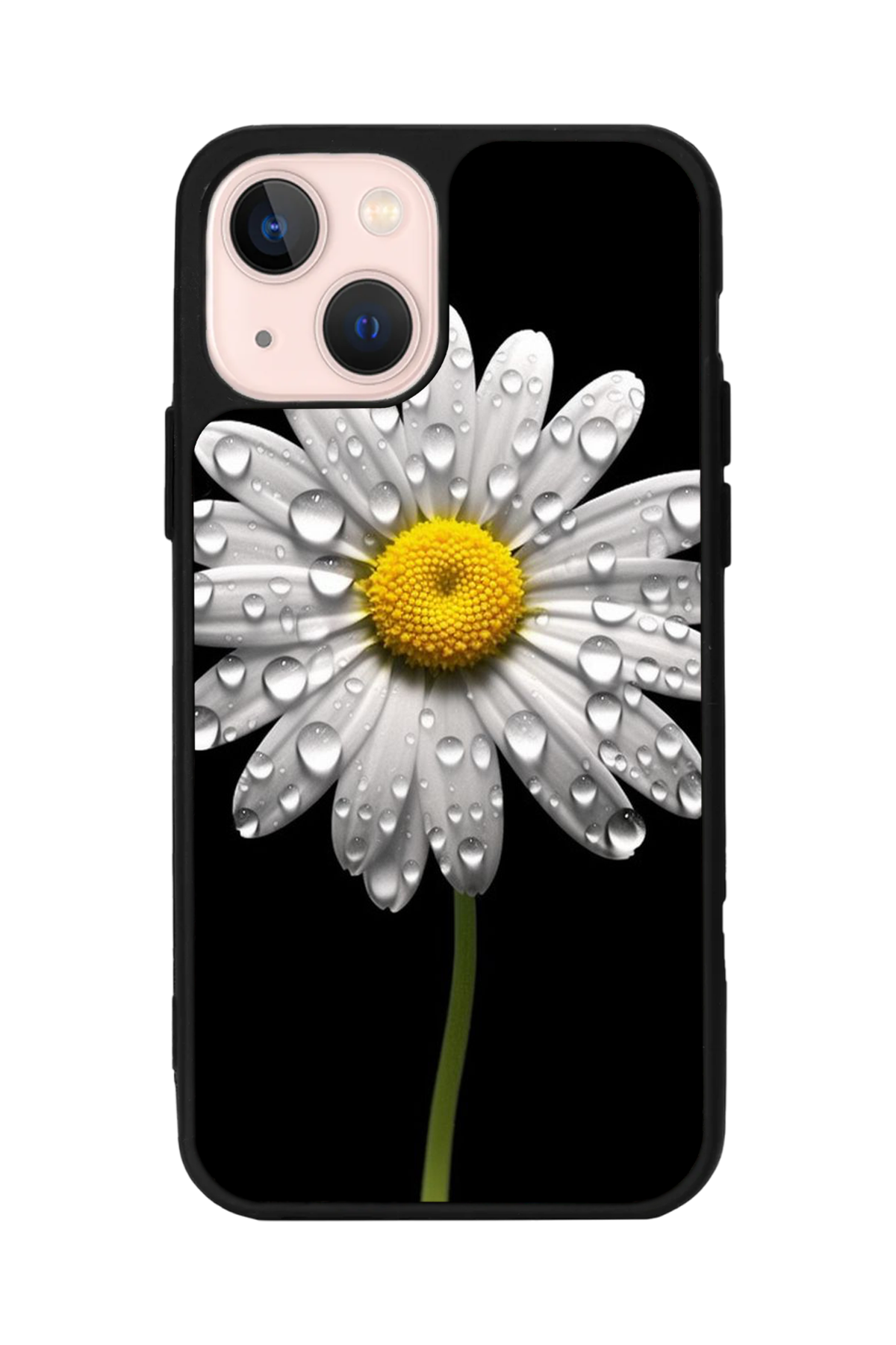 iPhone 15 Uyumlu Papatya Tasarımlı Glossy Premium Kılıf