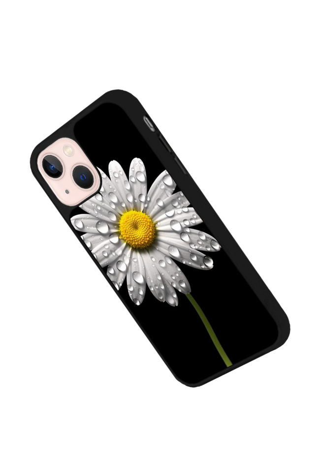 iPhone 15 Uyumlu Papatya Tasarımlı Glossy Premium Kılıf