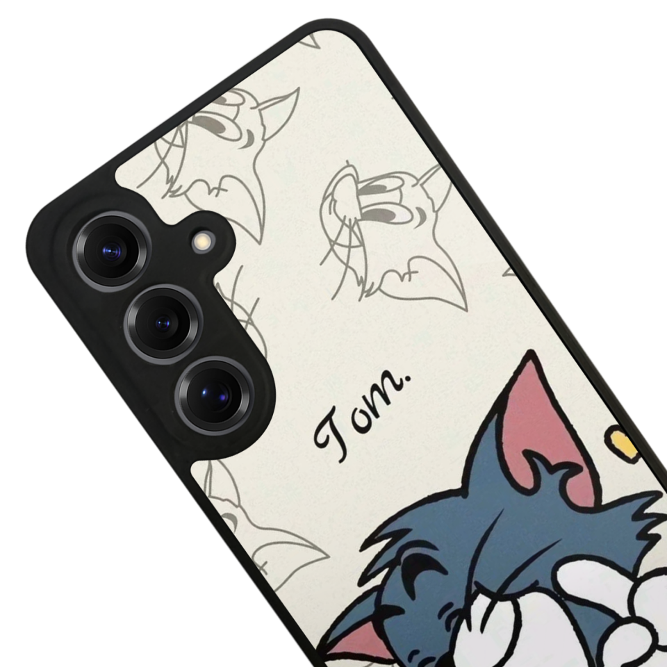 Samsung Galaxy S25 Uyumlu Tom And Jerry Tasarımlı Glossy Premium Kılıf