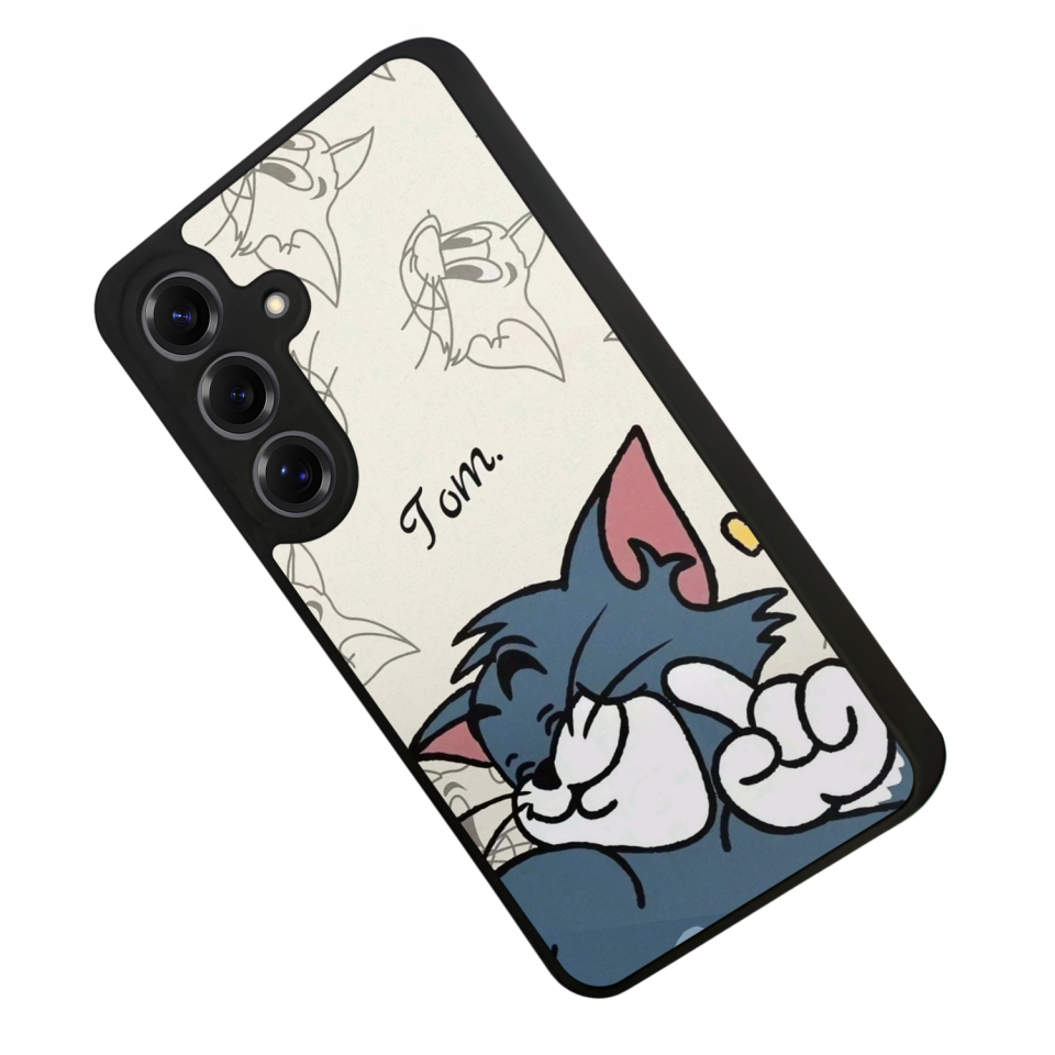 Samsung Galaxy S25 Uyumlu Tom And Jerry Tasarımlı Glossy Premium Kılıf
