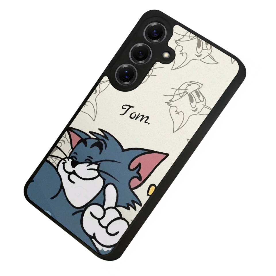 Samsung Galaxy S25 Uyumlu Tom And Jerry Tasarımlı Glossy Premium Kılıf