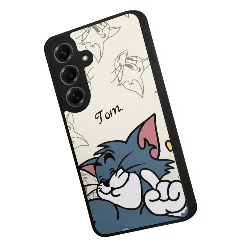 Samsung Galaxy S25 Uyumlu Tom And Jerry Tasarımlı Glossy Premium Kılıf