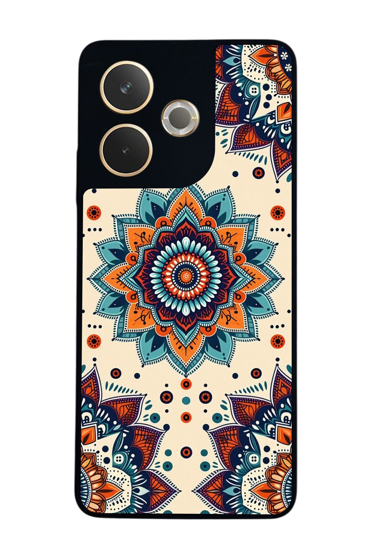 Oppo A5 Pro Uyumlu Mandaal Tasarımlı Glossy Premium Kılıf