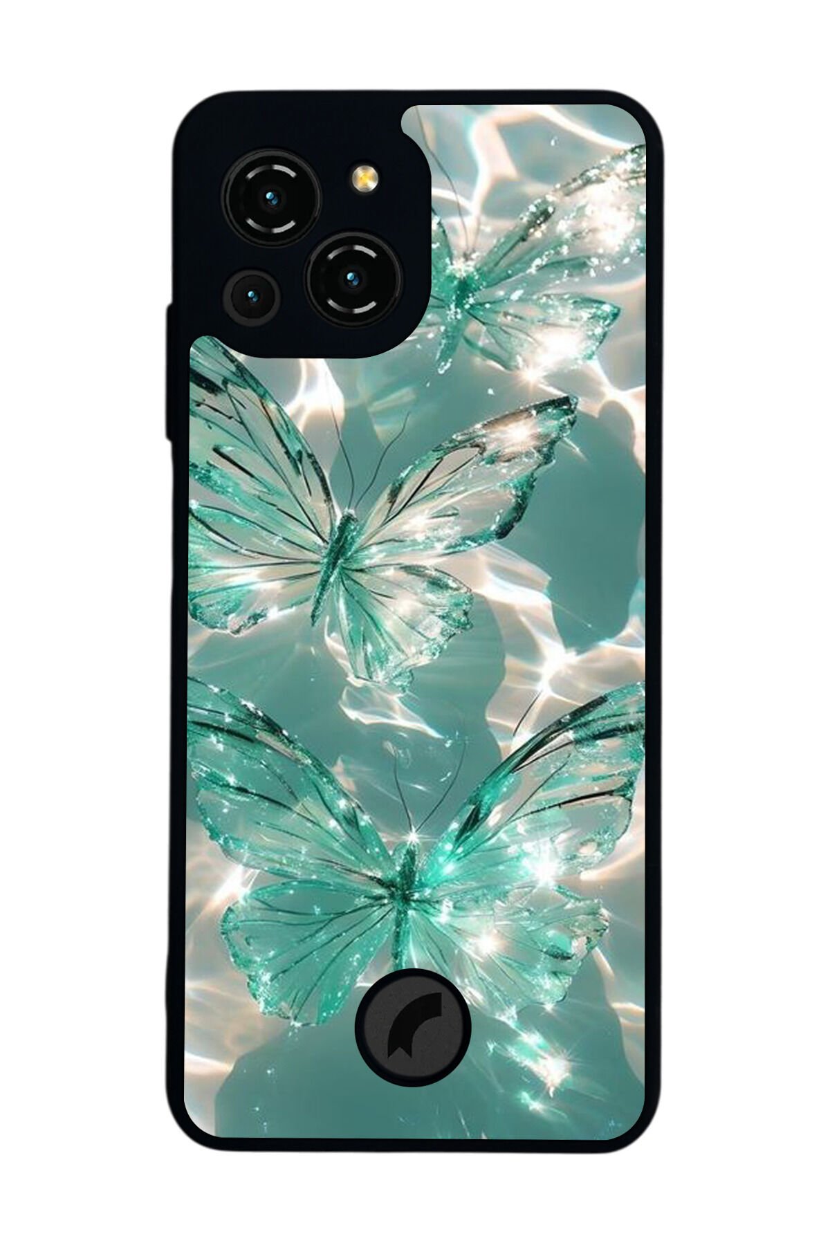 Reeder S23 Pro Max Uyumlu Kelebek Tasarımlı Glossy Premium Kılıf