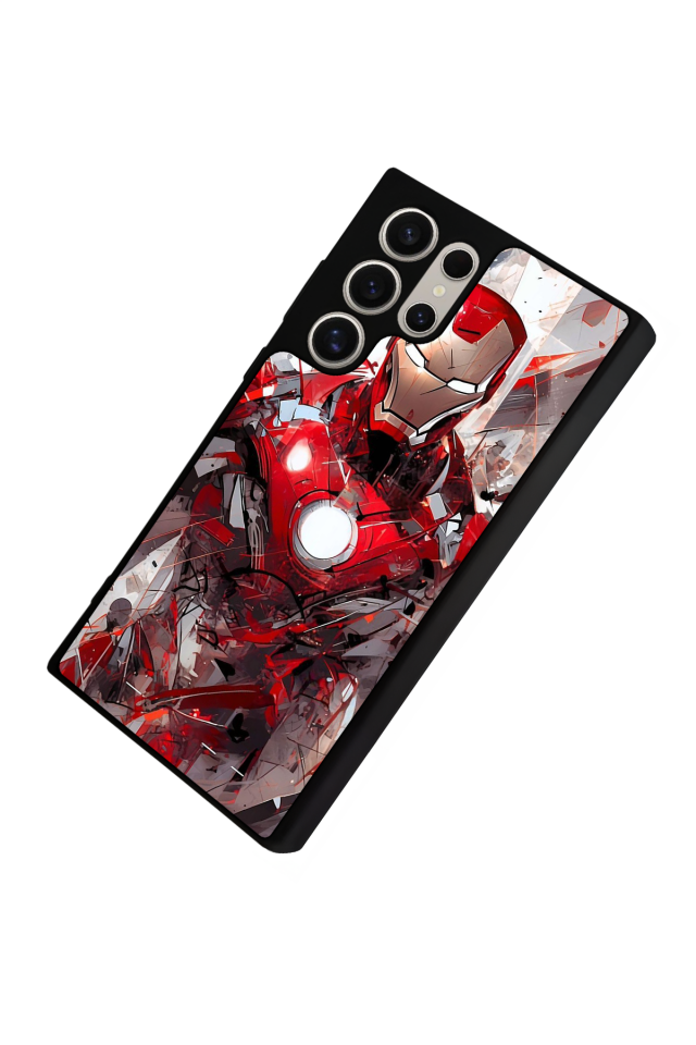 Samsung Galaxy S22 Ultra Uyumlu Iron Man ( Demir Adam ) Tasarımlı Glossy Premium Kılıf