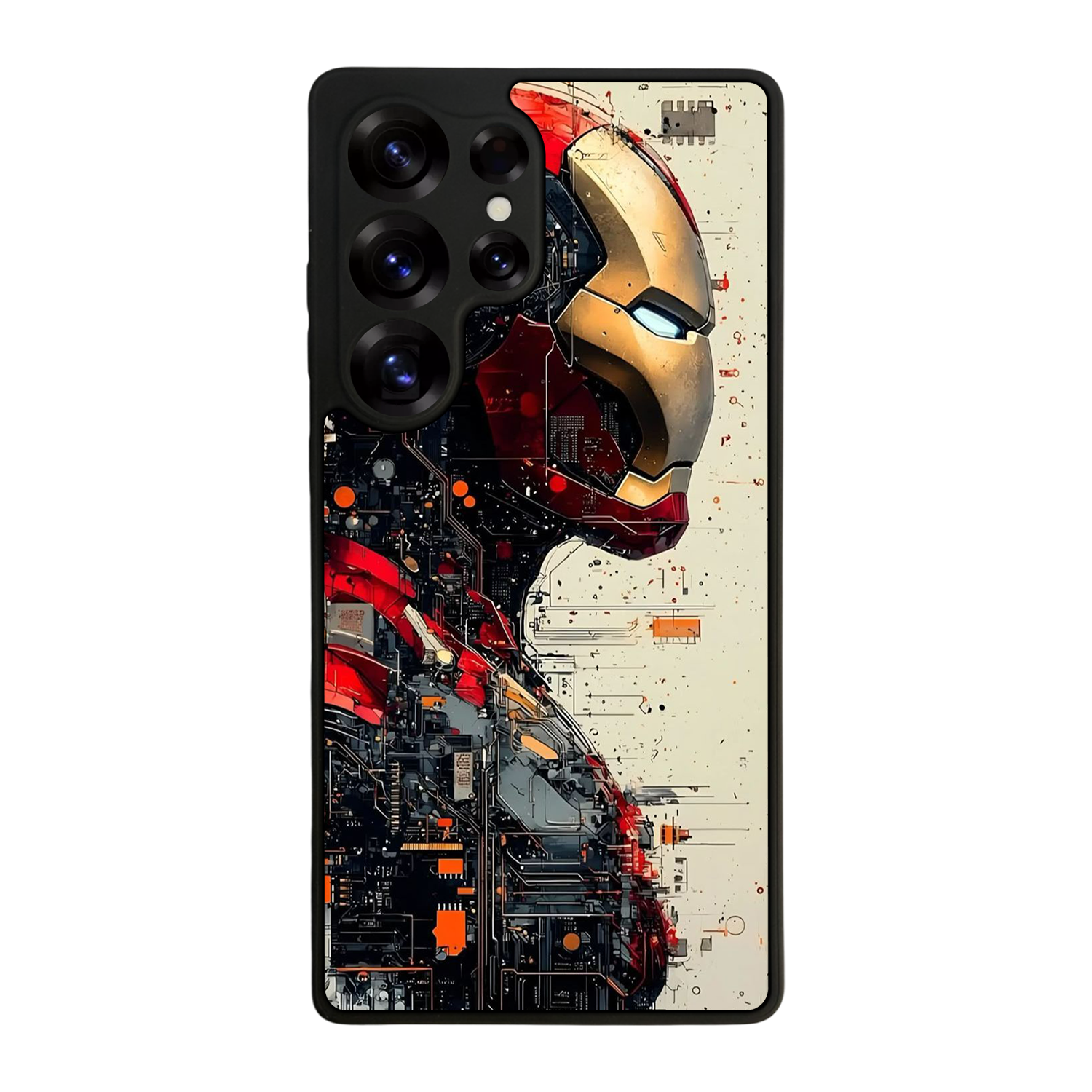 Samsung Galaxy S25 Ultra Uyumlu  Iron Man ( Demir Adam ) Tasarımlı Glossy Premium Kılıf