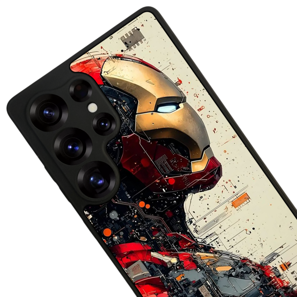 Samsung Galaxy S25 Ultra Uyumlu  Iron Man ( Demir Adam ) Tasarımlı Glossy Premium Kılıf