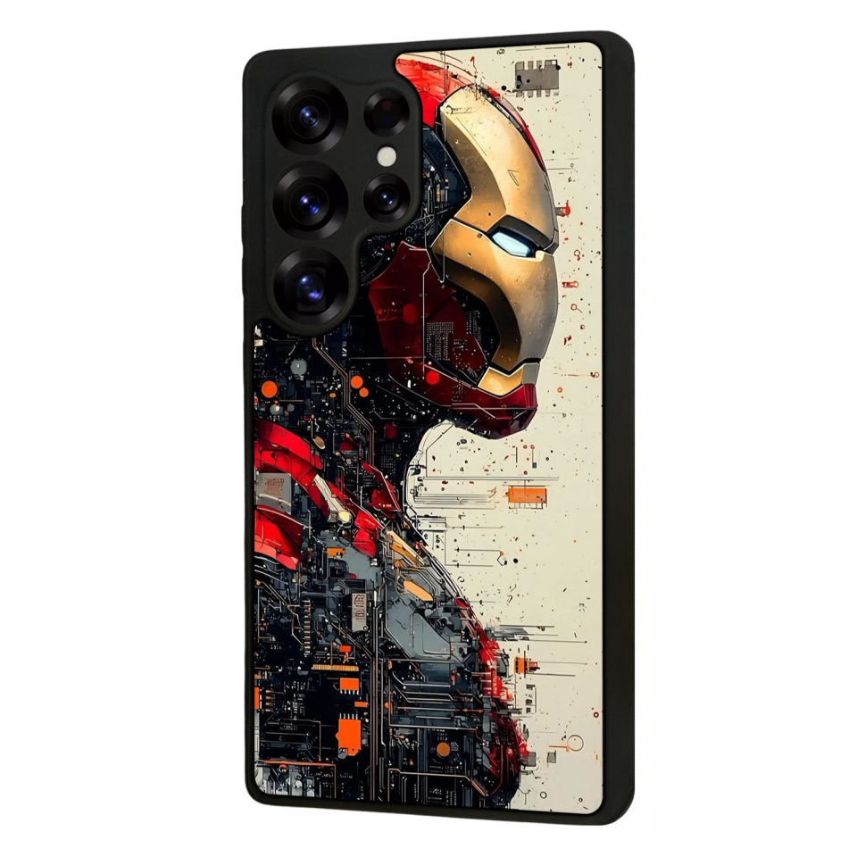 Samsung Galaxy S25 Ultra Uyumlu  Iron Man ( Demir Adam ) Tasarımlı Glossy Premium Kılıf