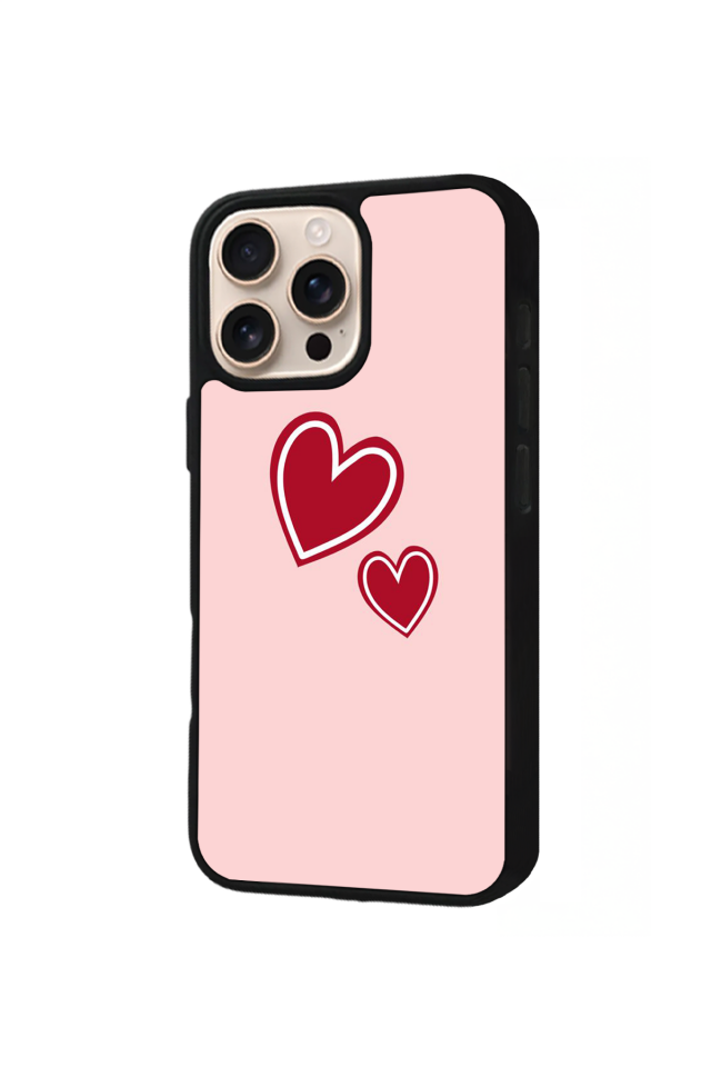 iPhone 14 Pro Uyumlu Kalp Love Tasarımlı Glossy Premium Kılıf