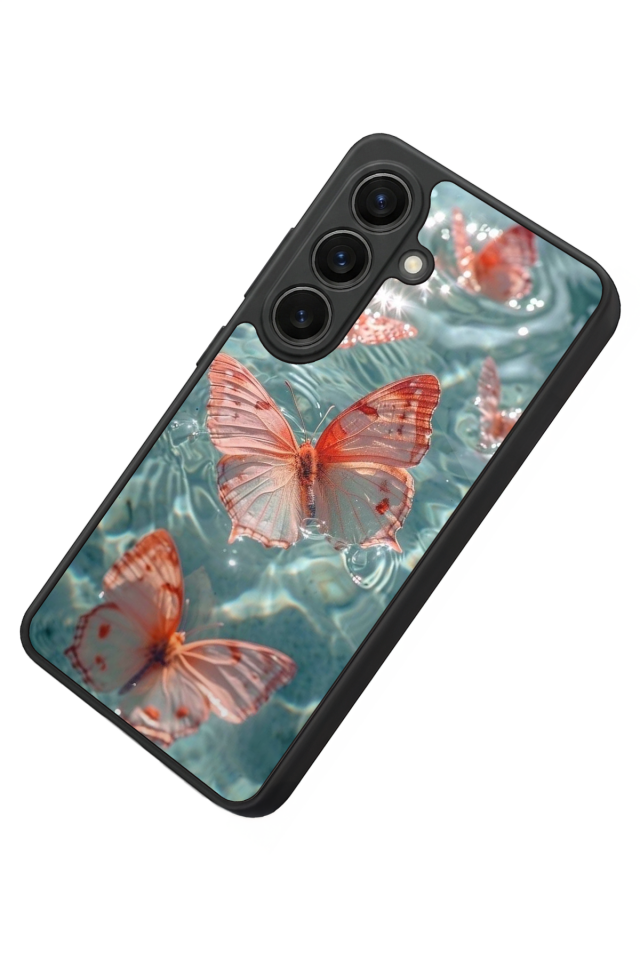Samsung Galaxy S26 Uyumlu Kelebek Tasarımlı Glossy Premium Kılıf