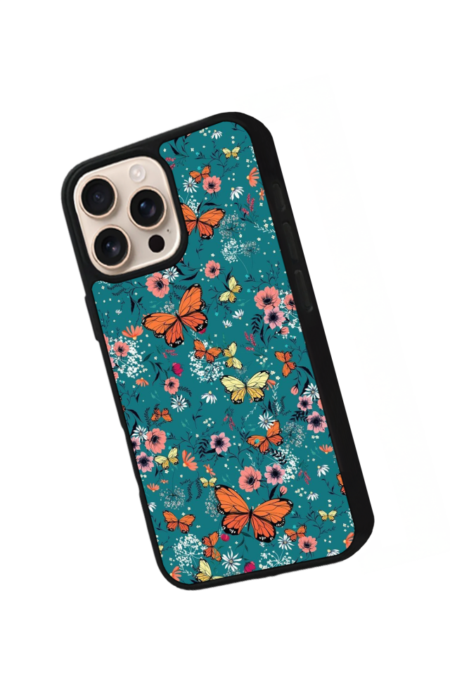 iPhone 14 Pro Max Uyumlu Kelebek Tasarımlı Glossy Premium Kılıf