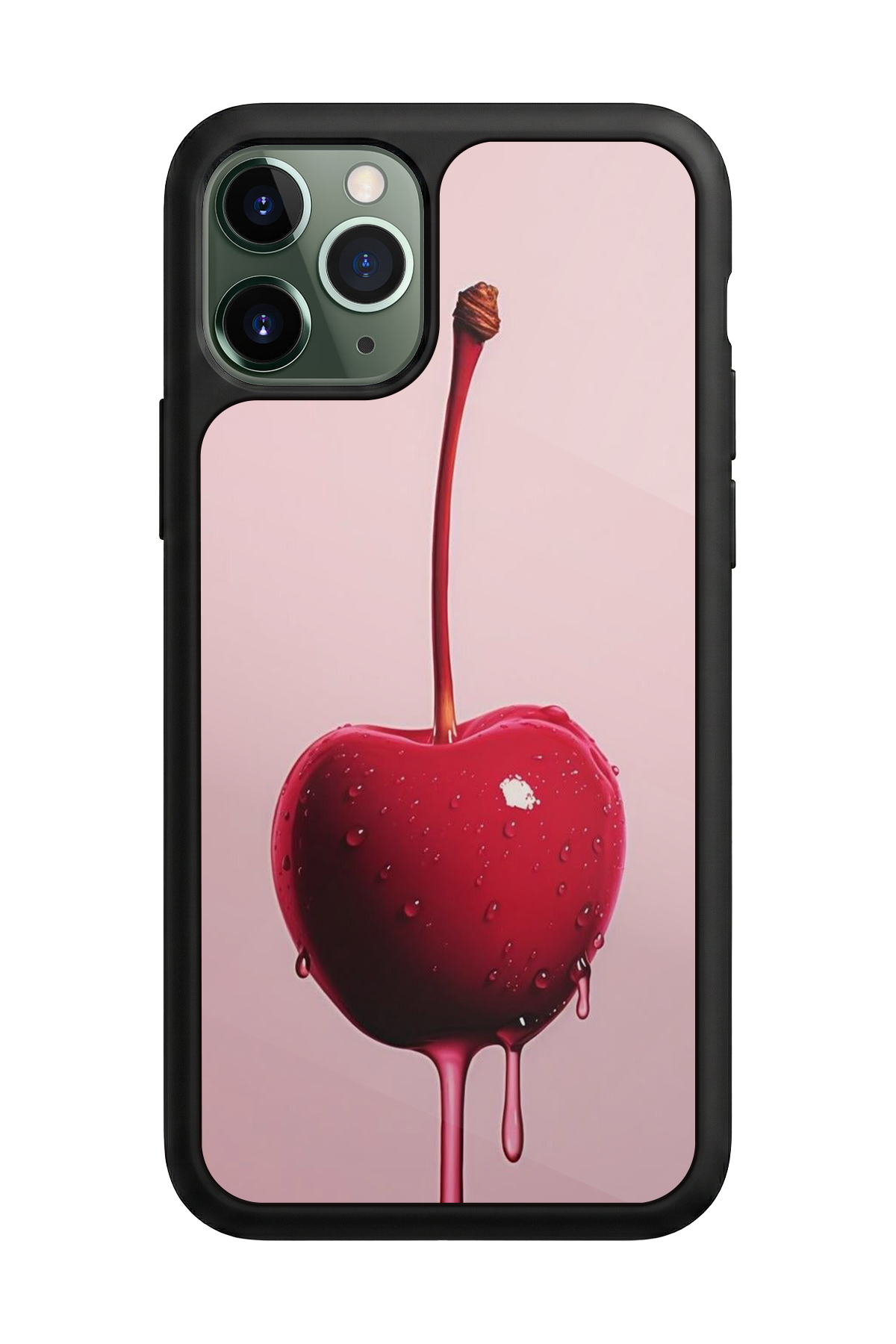 iPhone 11 Pro Uyumlu Kiraz Tasarımlı Glossy Premium Kılıf