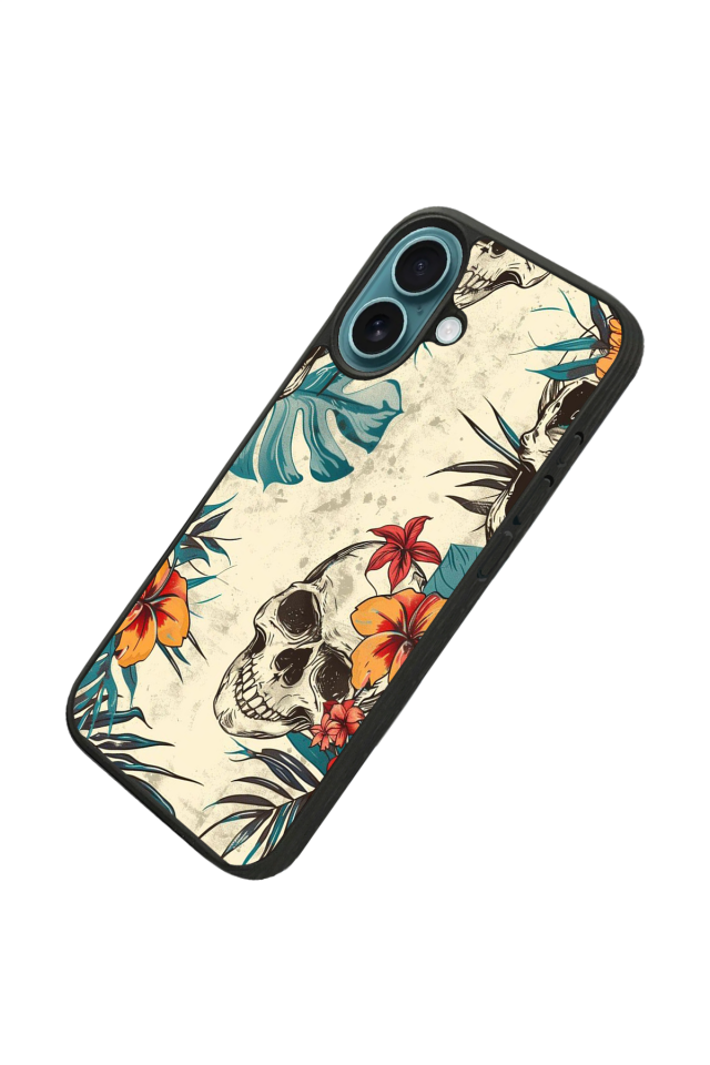 iPhone 16 Uyumlu KuruKafa Tasarımlı Glossy Premium Kılıf